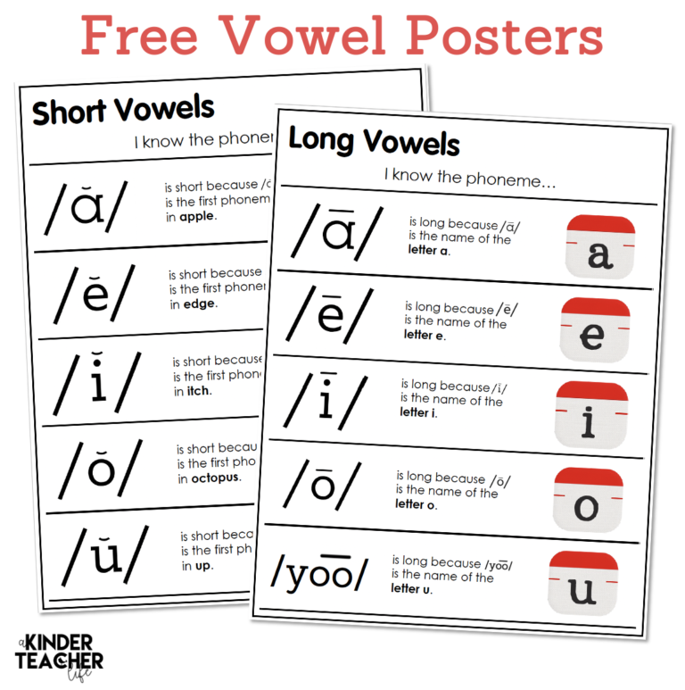 Why You Should Use Vowel Posters In Your Classroom